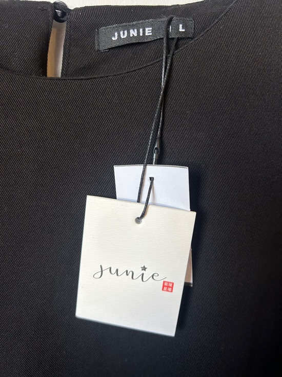 Black Long Sleeve Ruffle Shift Mini Casual Dress - Picture 5 of 7